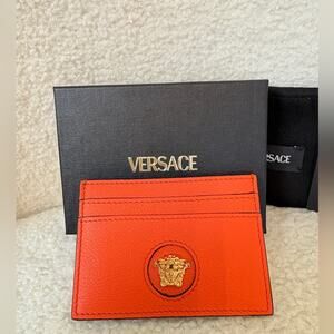 Versace Medusa Orange Card Holder